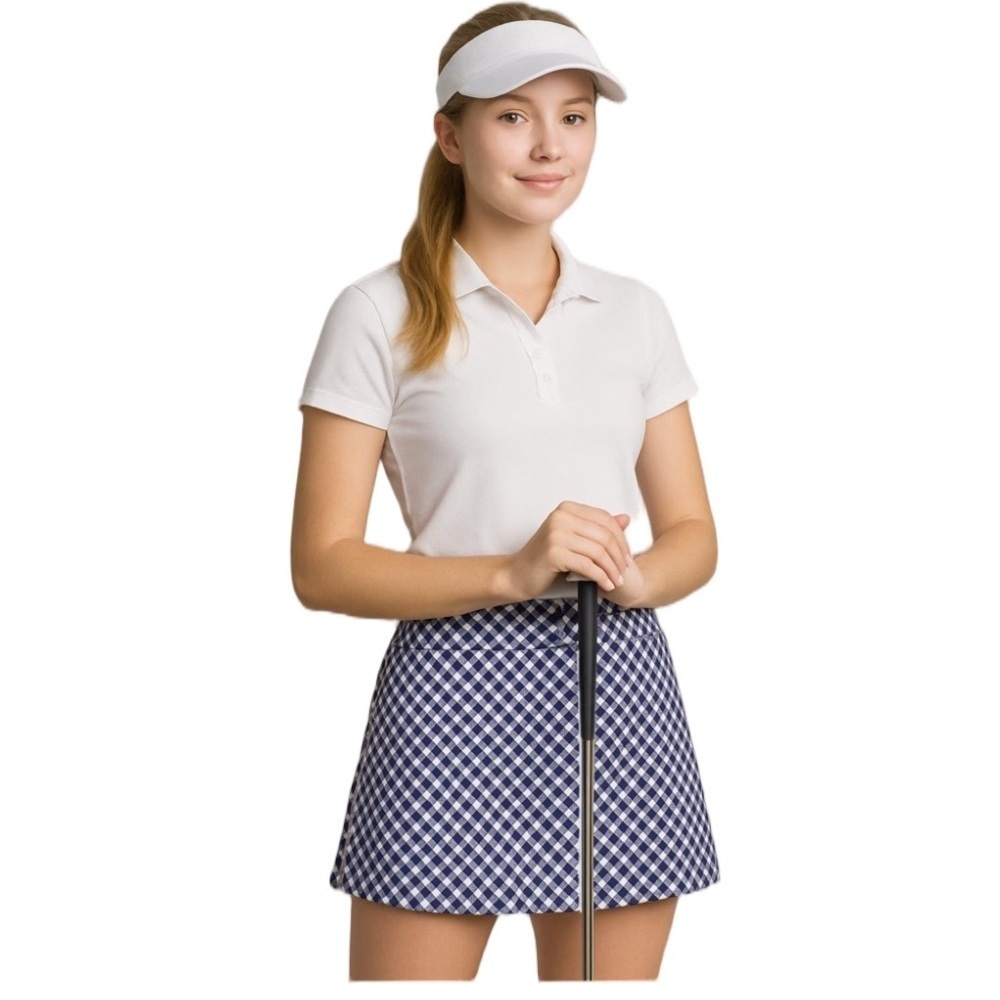 Fairway and Greene Skort Golf Tennis Blue and White Gingham Size 4